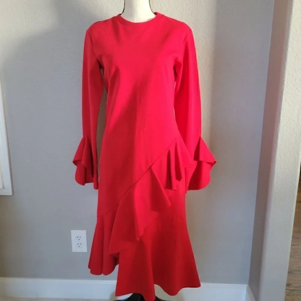 Goen. J Ruffle Red dress S New
